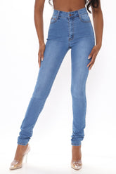 Tall Marilyn High Waisted Skinny Jeans - Medium Blue Wash Ins Street